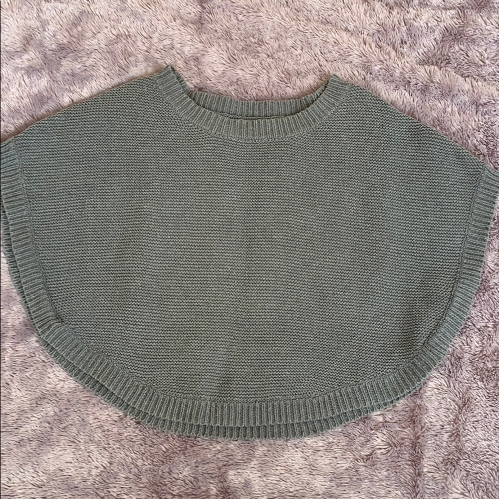 Express gray knit poncho size small